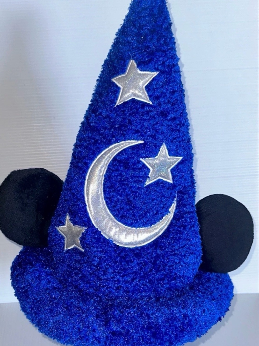 Disney Parks Mickey Mouse Blue Fantasia Sorcerer's Wizard 15" Hat with Ears